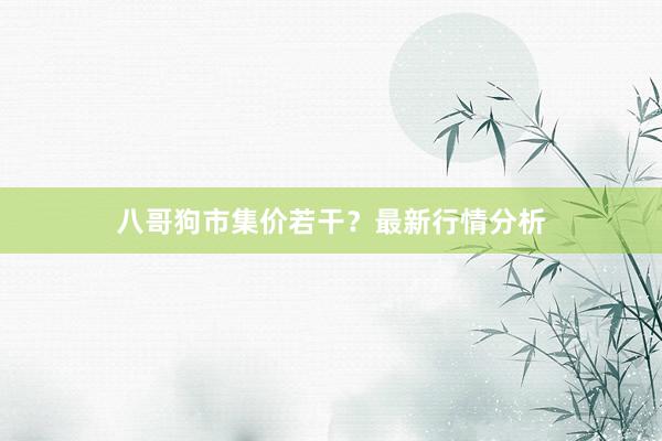 八哥狗市集价若干？最新行情分析
